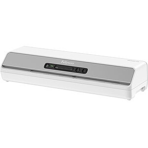 Fellowes, Fellowes Laminiergerät Amaris, A3, weiss, 8058501, Laminiergerät Fellowes® Amaris A3, bis A3, für Folienstärke 80-175 ?, 800 mm/min, Aufwärmzeit 1 min, 3 Heizstufen, 10 Laminierfolien, silber-weiss