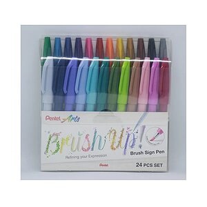 Pentel, PENTEL Brush Sign Pen SES15C-24ST1 24 Farben, Etui, PENTEL Brush Sign Pen SES15C-24ST1 24 Farben, Etui