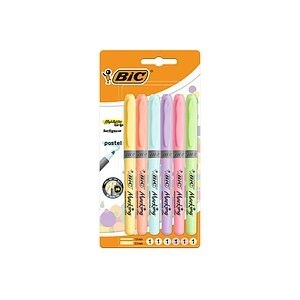 Bic, BIC Textmarker Pastel 992561 6 Farben ass.