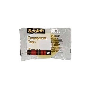 Scotch, SCOTCH Tape 550 15mmx33m 5501533K transparent, reissfest, Scotch Tape 550, 15mm x 33m, transparent, reissfest, 5501533K