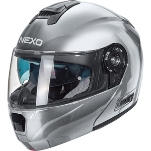 Nexo, Nexo Klapphelm Comfort Motorradhelm silber Größe XXL, 