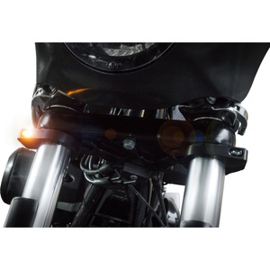 HeinzBikes, HeinzBikes LED Blinkerpaar ZC-Line Micro 47-49mm schwarz, HeinzBikes LED Blinkerpaar ZC-Line Micro für Gabel 47-49mm schwarz
