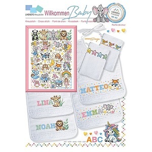 undefined, Stickvorlage "Willkommen Baby"