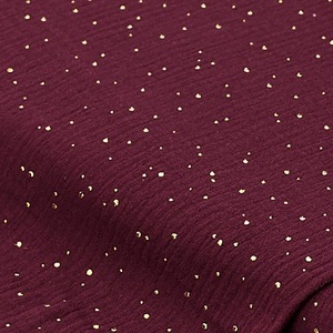 buttinette, Musselin/Doppel-Gaze mit Glitzerdruck 