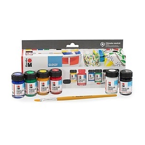 Marabu, Marabu Porzellan- und Glasmalfarben, 6x 15 ml und Pinsel, Marabu Porzellan- und Glasmalfarben, 6x 15 ml und Pinsel