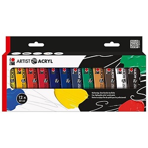 Marabu, Marabu Artist Acryl, 12x 22 ml, Marabu Artist Acryl, 12x 22 ml