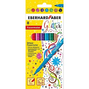 Eberhard Faber, Glitzer-Filzstifte, 8 Stifte, Glitzer-Filzstifte, 8 Stifte