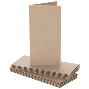 undefined, Recycling-Doppelkarten, DIN lang, braun, 20 Stück, Recycling-Doppelkarten, DIN lang, braun, 20 Stück