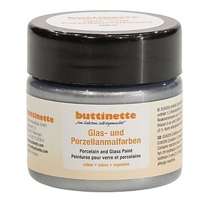 buttinette, buttinette Glas- und Porzellanmalfarbe, silber