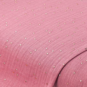 buttinette, Musselin mit Glitzerdruck 