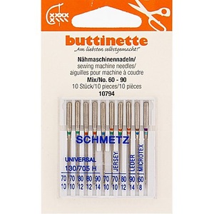 buttinette, buttinette Nähmaschinennadeln, Mischpack, Stärke: 60–90, Inhalt: 10 Stück, buttinette Nähmaschinennadeln, Mischpack, Stärke: 60–90, Inhalt: 10 Stück