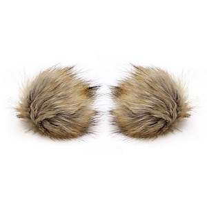 buttinette, buttinette Fellimitat-Bommel, beige, Grösse: 12 cm Ø, buttinette Fellimitat-Bommel, beige, Grösse: 12 cm Ø