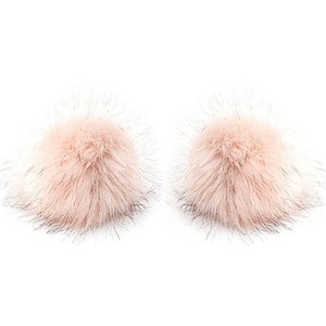 buttinette, buttinette Fellimitat-Bommel, rosé, Grösse: 12 cm Ø, buttinette Fellimitat-Bommel, rosé, Grösse: 12 cm Ø