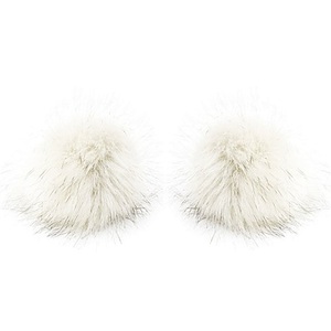 buttinette, buttinette Fellimitat-Bommel, weiss, Grösse: 12 cm Ø, buttinette Fellimitat-Bommel, weiss, Grösse: 12 cm Ø
