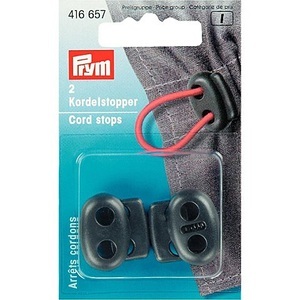 Prym, Prym Kordelstopper, schwarz, für Kordeln bis 5 mm Ø, Inhalt: 2 Stück, Prym Kordelstopper, schwarz, für Kordeln bis 5 mm Ø, Inhalt: 2 Stück