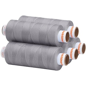buttinette, buttinette Universal-Nähgarn, Stärke: 100, 5er-Pack, silber, buttinette Universal-Nähgarn, Stärke: 100, 5er-Pack, silber