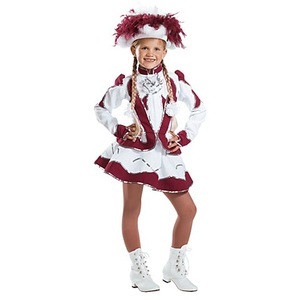 Exclusive Design by buttinette, buttinette Gardekostüm für Kinder, bordeaux/weiss, buttinette Gardekostüm für Kinder, bordeaux/weiss
