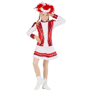 Exclusive Design by buttinette, buttinette Gardekostüm rot/weiss/silber für Kinder, buttinette Gardekostüm rot/weiss/silber für Kinder