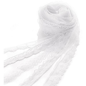 buttinette, Spitzenbänderpaket, weiss, 12–20 mm, 5x 2 m, Spitzenbänderpaket, weiss, 12–20 mm, 5x 2 m