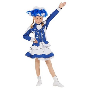 Exclusive Design by buttinette, buttinette Gardekostüm mit Glockenrock für Kinder, blau, buttinette Gardekostüm mit Glockenrock für Kinder, blau