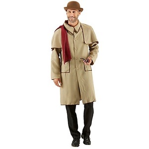 undefined, Detektiv-Kostüm für Herren, braun/rot, Detektiv-Kostüm für Herren, braun/rot