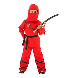 undefined, Ninja-Kostüm für Kinder, rot, Ninja-Kostüm für Kinder, rot