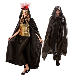 undefined, Umhang Satin, schwarz, Umhang Satin, schwarz