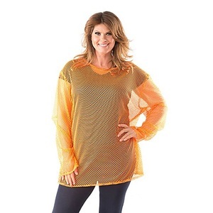 undefined, Netzshirt für Starke Frauen, neonorange, Netzshirt für Starke Frauen, neonorange