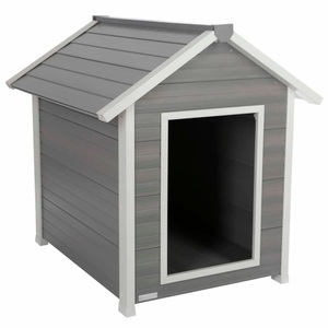 Kerbl, Kerbl ECO Hundehütte Hendry 88×98×101 cm Grau und Weiß, Kerbl ECO-Hundehütte Hendry 101 cm x 88 cm x 98 cm