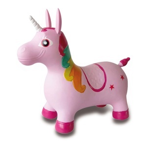 Jamara, Jamara - Hüpfball Animal Unicorn - Rosa und Hellrosa, Jamara Hüpftier Einhorn bunt mit Pumpe