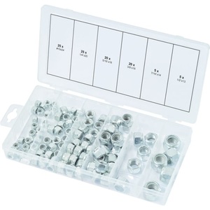 KS Tools, KS Tools 100-tlg. Muttern-Set UNC Selbstsichernd, KS Tools Sortiment Muttern, UNC, 100 Teile, selbstsichernd