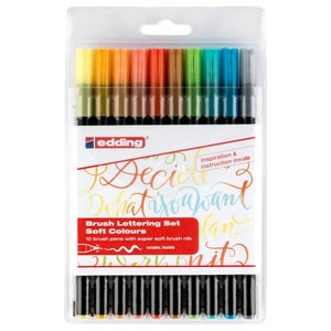 edding, Edding Filzstifte Brush Lettering 10er Set, EDDING Brushpen 1340 Soft Colours 1340 E10 10 stk.