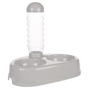 Flamingo, FLAMINGO Futternapf mit Wasserspender 850 ml Grau, 
