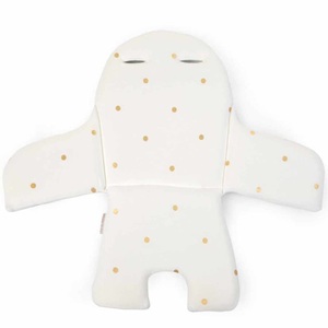 Childhome, Childhome Evolu 2 Sitzpolster, CHILDHOME Jersey Sitzpolster für Hochstuhl wollweiß/punkte