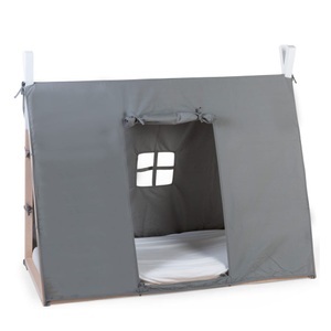 Childhome, Childhome Tipi Juniorbett Rahmenbezug Grey 70 x 140 cm, Childhome Bezug für Tipibett