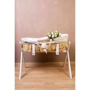 Childhome, Childhome Moseskorb aus Maisschale und Raffia mit Matratze und Bezug, Childhome Moseskorb aus Maisschale und Raffia mit Matratze und Bezug