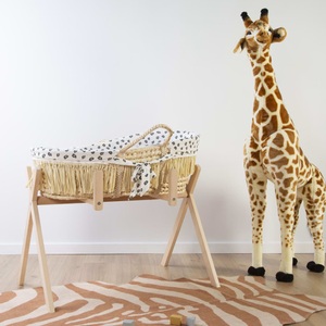 Childhome, Childhome Moseskorb aus Maisschale und Raffia mit Matratze und Bezug