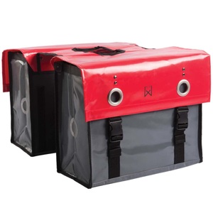 Willex, Willex Fahrradtaschen Tarpaulin 52 L Rot und Dunkelgrau, 