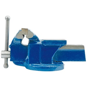 VOREL, VOREL Schraubstock Fester Sockel 100 mm Blau, 
