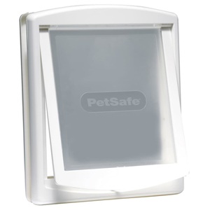 Petsafe, Petsafe Großer Türhund N 760 (Hunde , Hundehütten und Hundeklappen , Hundeklappen) Weiß, PetSafe 2-Wege Haustiertür weiß L