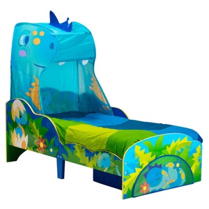 Worlds Apart, Worlds Apart Kinderbett Dino mit Baldachin und Stauraum