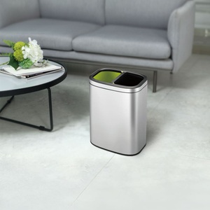 Eko, EKO Abfalleimer OLI-Cube 2x10 L Mattsilbern, 