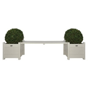 Esschert Design, Esschert Design Pflanzkästen mit Bankbrücke weiß CF33W, 