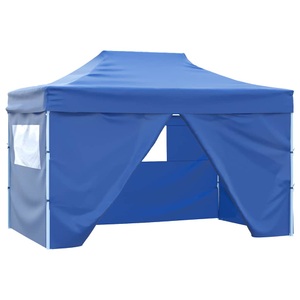 Diverse Hardware, Faltzelt Pop-Up mit 4 Seitenteilen 3 x 4,5 m Blau