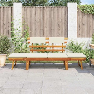 Diverse Hardware, Gartenbank 2-in-1 mit Polstern 190 cm Massivholz Akazie, vidaXL Gartenbank 2-in-1 mit Polstern 190 cm Massivholz Akazie