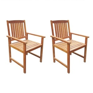 vidaXL, vidaXL Gartenstühle 2 Stk. Massivholz Akazie Braun, vidaXL Gartenstühle 2 Stk. Massivholz Akazie Braun