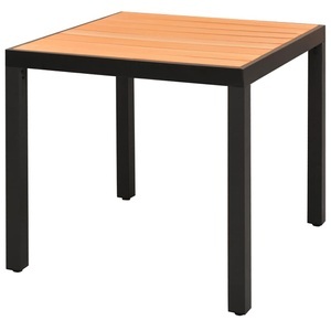 Diverse Hardware, Garten-Esstisch WPC Aluminium 80 x 80 x 74 cm Braun