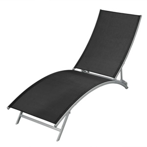 Diverse Hardware, Sonnenliege Stahl und Textilene Schwarz, vidaXL Sonnenliege Stahl und Textilene Schwarz
