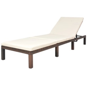 Diverse Hardware, Sonnenliege mit Auflage Poly Rattan Braun, vidaXL Sonnenliege mit Auflage Poly Rattan Braun