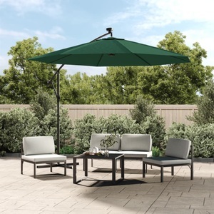 Diverse Hardware, Sonnenschirm Ampelschirm mit LED-Beleuchtung 300 cm Metallmast, vidaXL Sonnenschirm Ampelschirm mit LED-Beleuchtung 300 cm Metallmast
